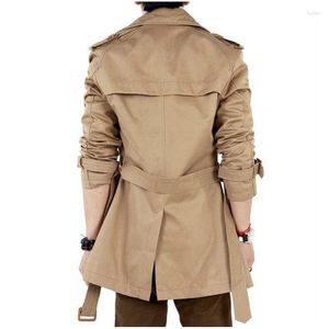 Trench da uomo Cappotto maschile Abbigliamento Primavera e autunno Design lungo Uomo monopetto Capispalla Moda 2023 W35