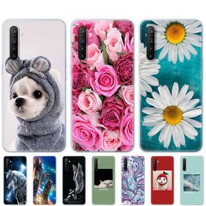 Para realme x2 capa de 6,4 polegadas pintura silicone macio tpu capa traseira do telefone oppo realmex2 x 2 bolsa protetora coque