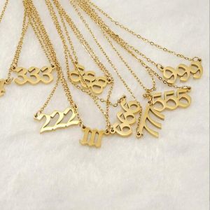 Chains Lucky Angel Number Necklace Year And Date Charm With Numbers 111 To 999