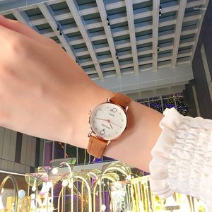 Armbanduhren Casual Frauen Romantische Sternenhimmel Armbanduhr Leder Strass Designer Damenuhr Einfaches Kleid Schöne Montre Femme Armbanduhr