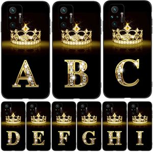 Custodia per Xiaomi Redmi Note 10 PRO 4G Cover posteriore per telefono Cover antiurto Black Tpu Gold Letters