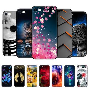 For IPhone SE 2020 Case 4.7 Inch Back Phone Cover Apple IPhoneSE Coque Soft TPU Silicon Protective Bumper Bag Black Tpu Case