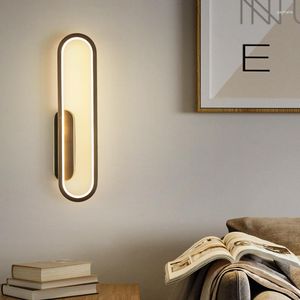 Wall Lamp Bedside Modern Minimalist Creative Lamps 2023 Light Luxury Master Bedroom Background All Copper Lighting