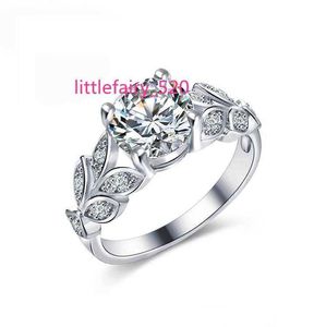 Bandringe High-End-Schmuck günstiger Preis 925 Silber Moissanit einfacher Ring für Frauen