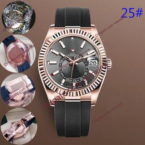 Deluxe Men Watches 24 Adjustable Automatic Mechanical 42mm Fashion Business Stainless Steel Gold 2813 movement Luminous Waterproof190z