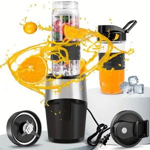 Personal Portable Bullet Blender, 500W For Shakes And Smoothies, Button-Free Blender, 14 & 20 Ounce Blender Jar With Lid, BPA Free, Easy To Clean