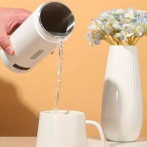 Chaleira elétrica de viagem, caldeira de água portátil para café pequeno, mini chaleira elétrica de 380 ml, aço inoxidável 304, livre de BPA, com 4 controles de temperatura