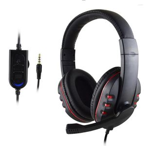 3,5 mm kabelgebundenes Gaming-Headset Gamer-Kopfhörer mit Mikrofon-Lautstärkeregler-Kopfhörer für PS4 Xbox PC