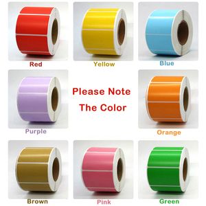 Adhesive Stickers 1Roll Colorful Thermal Sticker Thermal Printer Label Barcode Sticker Adhesive Stickers Waterproof Oil Proof 230715
