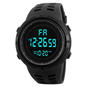 Luxury Trend Big Dial Led Digital Mens Watch Military Army Analog Male Sports Hand Clock Waterproof Student Black Wristwatch