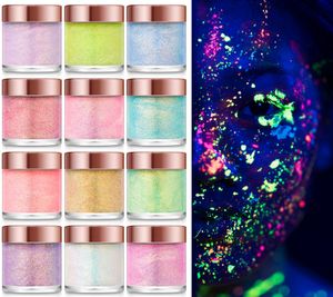 Night -Lights paljetter Gel Body Flash Powder Festive Makeup Flashed Powder Slice Eye Shadow Cream Nagel Art Choice, Support Custom Logo