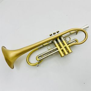 Bb trompete ouro cobre material instrumentos de latão com caixa bocal logotipo personalizado grátis