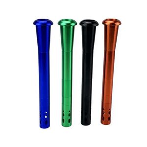 Colorful Aluminum Metal Downstem Down Stem 2 Types Smoking Tool Glass Water Pipe Bong Removable Standard Diffuser Hookahs Bong Dab Rig