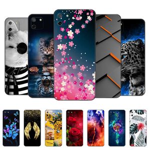 For Realme C11 2020 Case Back Phone Cover OPPO 2021 RMX2185 Soft Silicon Protective Coque Bumper Black Tpu Case