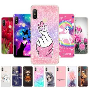 For Xiaomi MI A2 LITE Case Painted Silicon Soft Tpu Back Phone Cases Cover Xiomi Full Protection Coque Bumper