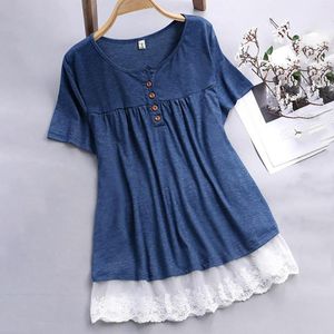 Women's T Shirts Shirt For Women Short Sleeve Sweatshirt Blouse Casual Fashion O-Neck T-Shirt Dressy