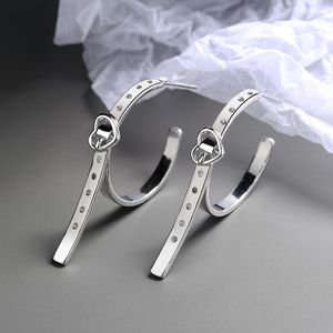 Серьги Voq Silver Color Retro Bearted Buckle Buckle ears cheeds Женские готические творческие украшения подарки