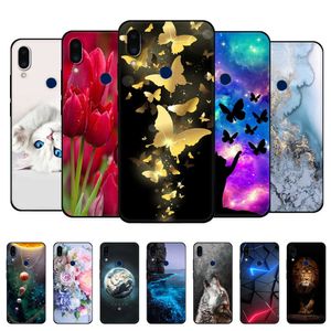 Para Meizu Note 9 Case 6.2 Polegada Capa Traseira do Telefone Coque Silicone Soft Protetor Bumper Fundas Black Tpu Case