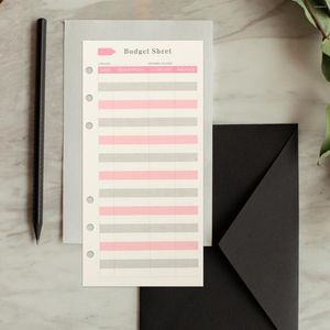 Список книг по подарочной упаковке Money Envelope Daily Planner Supply Accessy Accessy Cash Recording Cards