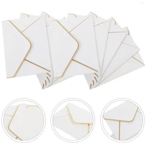 Envoltório de presente envelopes cartão convite de casamento decoração em branco cartões de ouro saudação festa de formatura mailing mini negócio você obrigado fronteira