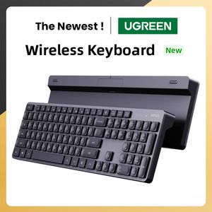 Keyboard Myse Commat Ugreen Keyboard Mouse Wireless 2.4G English Russian Keycap for Work Office PC PC PADS 104 Keycaps Keyboard 230715