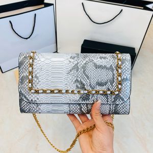 Designer Women chain bags classic Snake skin pattern Flap bag classic Lady shoulder bag crossbody package brand Channel bag tote
