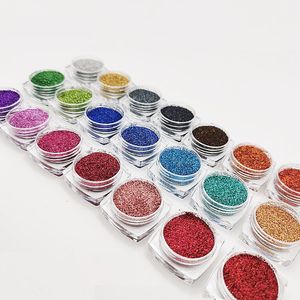 Tırnak parıltı 21pcsset holografik toz karışım renkleri set parlayan şeker krom pigment tozu sanat süsleri 230715