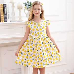 Vestidos de menina de verão de algodão para bebê vestido de peça única para crianças floral mangas de bolhas vintage