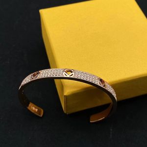 Luksusowa bransoletka Złota Bieć dla kobiet projektanci biżuterii 18K Rose Gold Srebrne Srebrne Miłość Miłość Diamond Bracelets Mężczyzn biżuterii