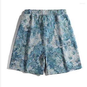 Pantaloncini da uomo Summer American Tide Prodotti di alta qualità Ins Flower Color Beach Pants Straight Casual Five Point Hundred With