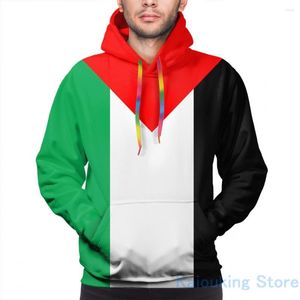 Herren-Kapuzenpullover, Herren-Sweatshirt für Damen, lustiger Palästina-Flaggen-Aufdruck, lässiger Kapuzenpullover, Streatwear