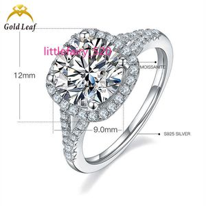 Anéis de banda Goldleaf Fine Jewelry Ring Custom Diamond Engagement Wedding 14K 18K Gold Plated 925 Sterling Silver Moissanite Ring For Women