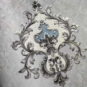 Bakgrundsbilder 3D -tapetrulle präglade Europa Style Nordisk skulptur Flower Wallcovering Modern Luxury Damask Wall Mural