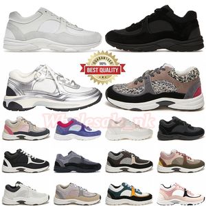 Designer-Laufschuhe von höchster Qualität, modische Channel-Turnschuhe aus echtem Leder, Damen-Luxus-Sportschuh mit Schnürung, Freizeit-Trainer, klassischer Galfskin-Sneaker für Herren