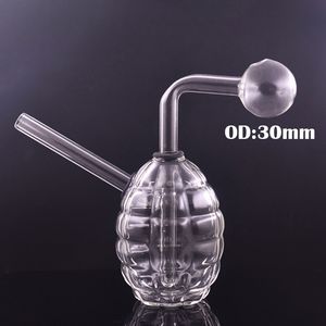 Design unico Anticarro Granata Bruciatore a nafta Bong Spessa Dab Rig Pipa ad acqua per fumo Catcher per ceneri Narghilè Heady Mi con tubo per bruciatore a nafta di grandi dimensioni