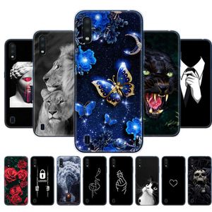 For Samsung M01 Case 5.7" Soft Silicon Tpu Cover Galaxy M 01 SM-M015FZBDSER M015 Phone Back Cases Rose