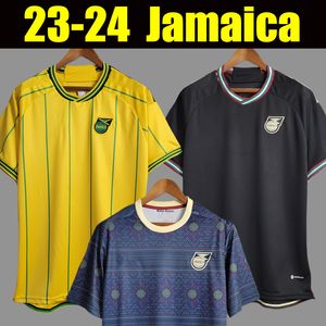 2023 Jamaica Soccer Jerseys Home Blue 23 24 Träning bort Black Football Shirts