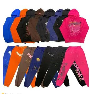 Herrtröjor tröjor pufftryck sp5der hoodie män kvinnor hög kvalitet tung tyg spindel web sweatshirts pullover g220908