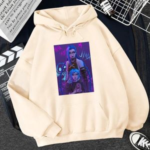 Erkek Hoodies Arcane Jinx Maymun Graffiti Hoodie Kadınlar/Erkekler Harajuku Style Sweatshirt İlkbahar/Sonbahar Polar Oyun Anime Erkekler Giyim