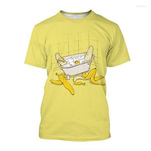 Camisetas Masculinas Camisetas Engraçadas Frutas Banana Abacate Estampa 3D Streetwear Homens Mulheres Moda Casual Camisas Grandes Camisas Infantis Camisetas Tops Vestuário