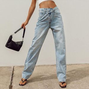 Kvinnors jeans vintage mamma kvinnor hög midja i full längd baggy raka byxor höst mode casual odefinied löst denim byxor 230715