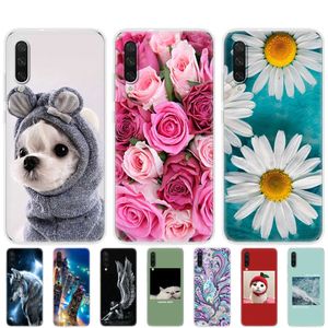 Custodia per telefono in silicone Cover per Xiaomi MI A3 Custodia Protezione completa Soft Cover posteriore in Tpu Xiomi Bumper Coque Stampa trasparente