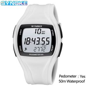 Topp lyxiga pedometer klockor Chronograph Sport klockor Män klocka 5bar vattentät väckarklocka digital klocka manlig reloj hombre ny