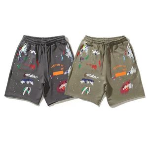 American Graffiti Printed Shorts For Men Cargo Short Summer Women Loose Oversized Sports Straight Basketball Freestyle