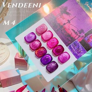 Nail Polish Rose Red Series Cat Eye Magnetic Nail Gel Polish Diamond Color Semi Permanent Varnish Hybird UV Acry for Nail Art Soak Off Gel 230715