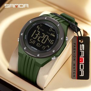 SAMDA 6117 Top Neue 2023 Schritt Kalorimeter Einzel Display Elektronische Uhr Einfache Nachtlicht 50M Wasserdichte Sport Digital Uhren