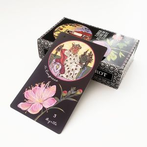 Jogos ao ar livre Atividades 12x7cm Flower Witch Tarot Novidade Livro Iniciantes O Mais Tarô Baralho 78 Cartas Versão Do Tarô Werther 230715