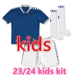 23 24 Everton Soccer Jerseys McNeil Calvert-Lewin Keane Davies Digne Uniforms Kids Set Set Socks Full Sets 2023 2024 Football Shirts Kids Kit