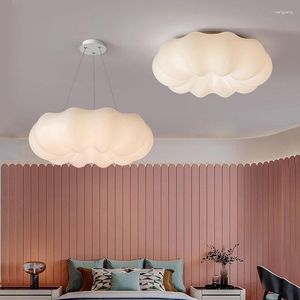 Pendant Lamps Cloud Ceiling Lamp Children's Room White LED Chandelier Dining Bedroom Living Learning Creative Decoration Lighting