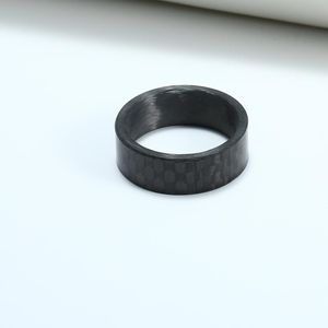 Waistcoats Black Rings Carbon Fiber Spinner Rings Men Women Unique Punk Wedding Engagement Band Stainless Steel Bague Anti Stress